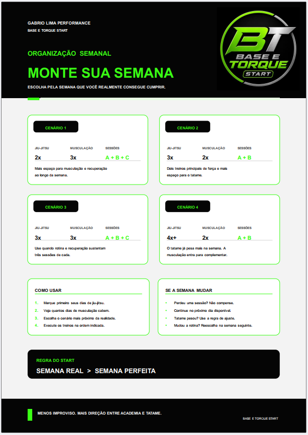 Monte sua Semana — Base e Torque START